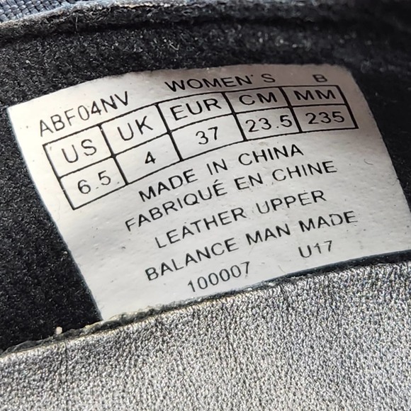 Aravon Womens Andrea Blue Leather Ballet Flats Slip On Shoes 6.5 B Arch Support - Picture 6 of 9